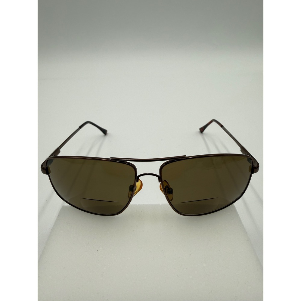 Nautica Sunglasses Mens OS Brown Good Vintage Aviator Bifocal Spring Hinge